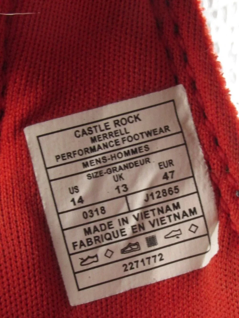 Merrell Red/Gray Castle Rock Sandals Size 14 Very Good Condition